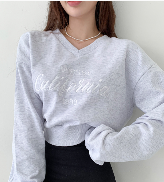 425-소프트 브이넥 맨투맨 / 425-Soft V-Neck Sweatshirt