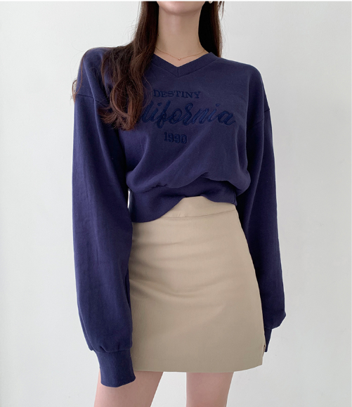 425-소프트 브이넥 맨투맨 / 425-Soft V-Neck Sweatshirt